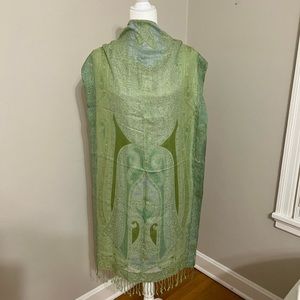 Lovely Celery Green Scarf-  80x21. EUC